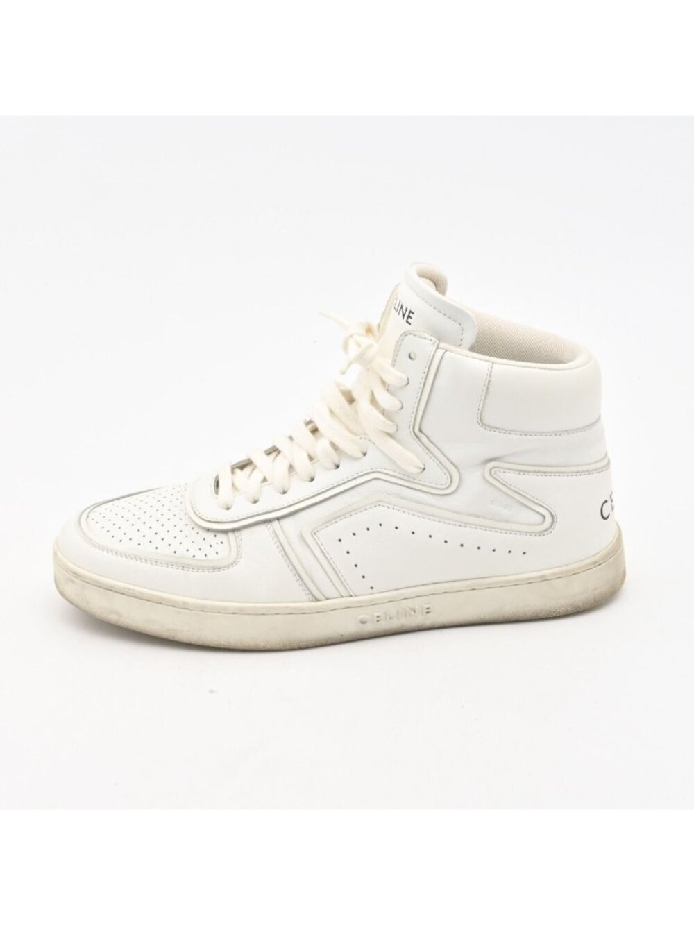 Celine Sneakers White High Cut Leather